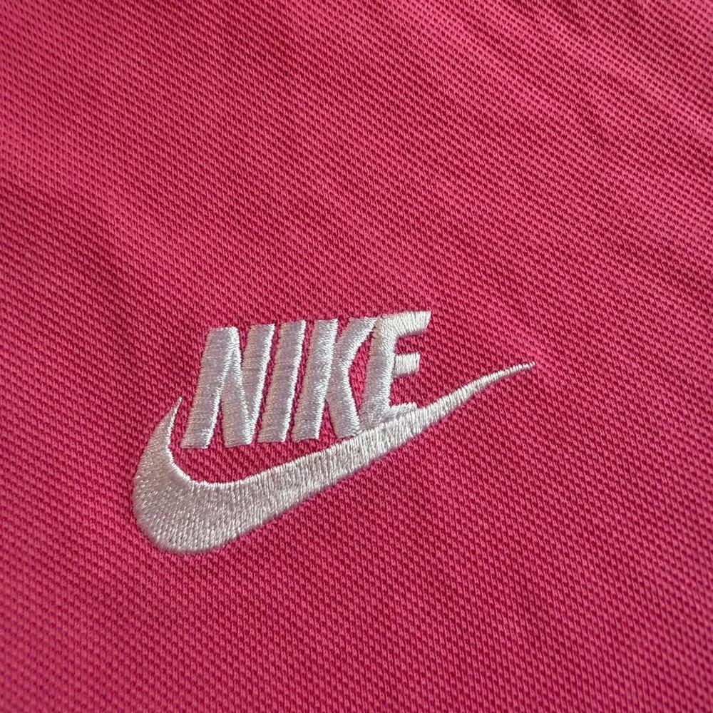 Nike Mens Sportswear Piqué Polo Shirt Pink White Futura Logo XL Short Sleeve
